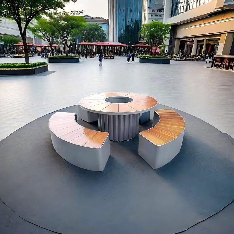 stainless steel planter bench