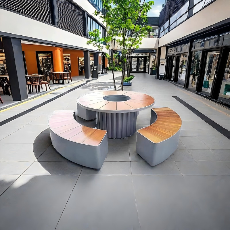 stainless steel planter bench